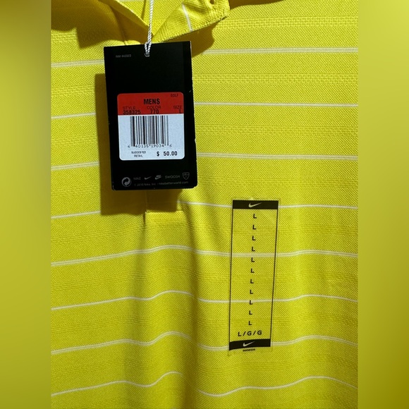 Nike Golf Polo Bright Yellow New Men’s Large - Picture 2 of 3